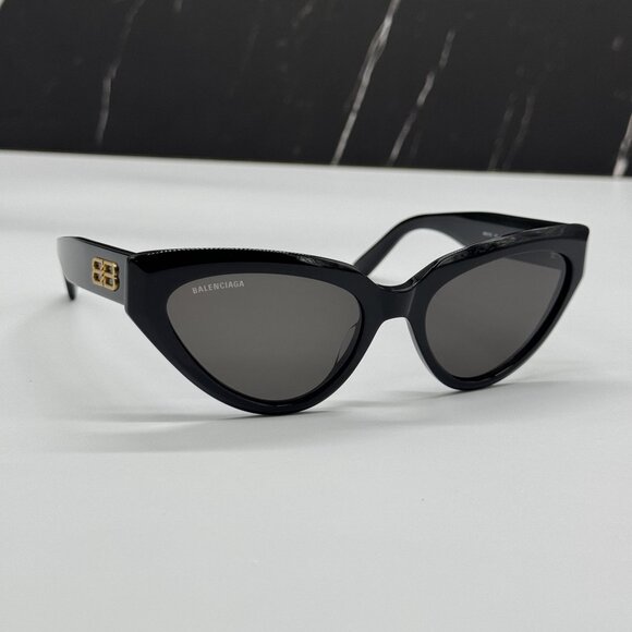 NEW BALENCIAGA SUNGLASSES BLACK WOMEN EYEWEAR BALENCIAGA BB0270S 001